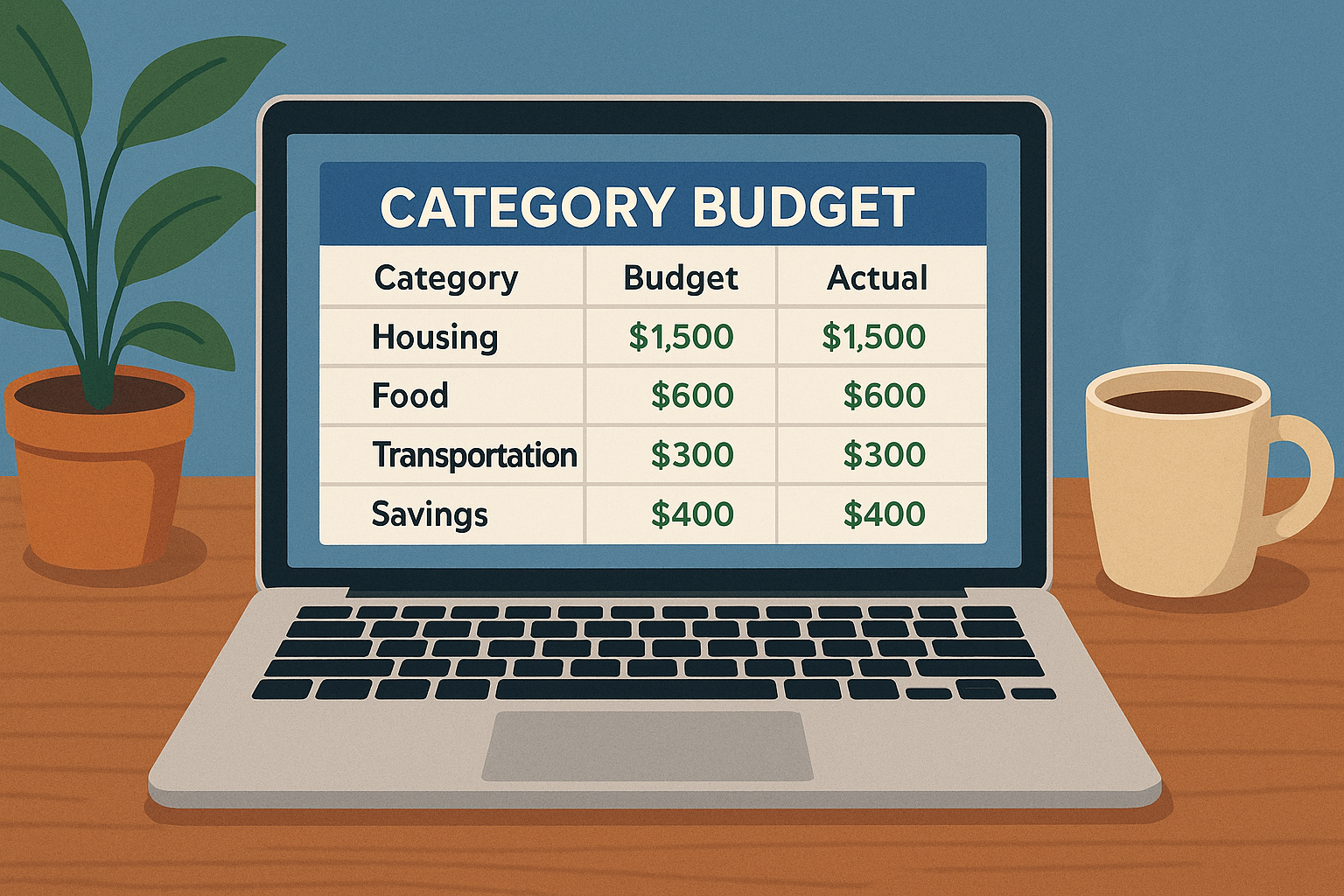 Category Budget Template